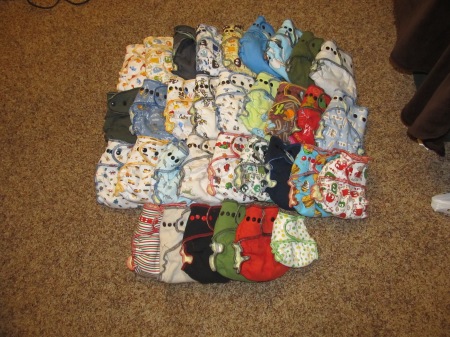 Our stash of Nifty Nappy cloth diapers